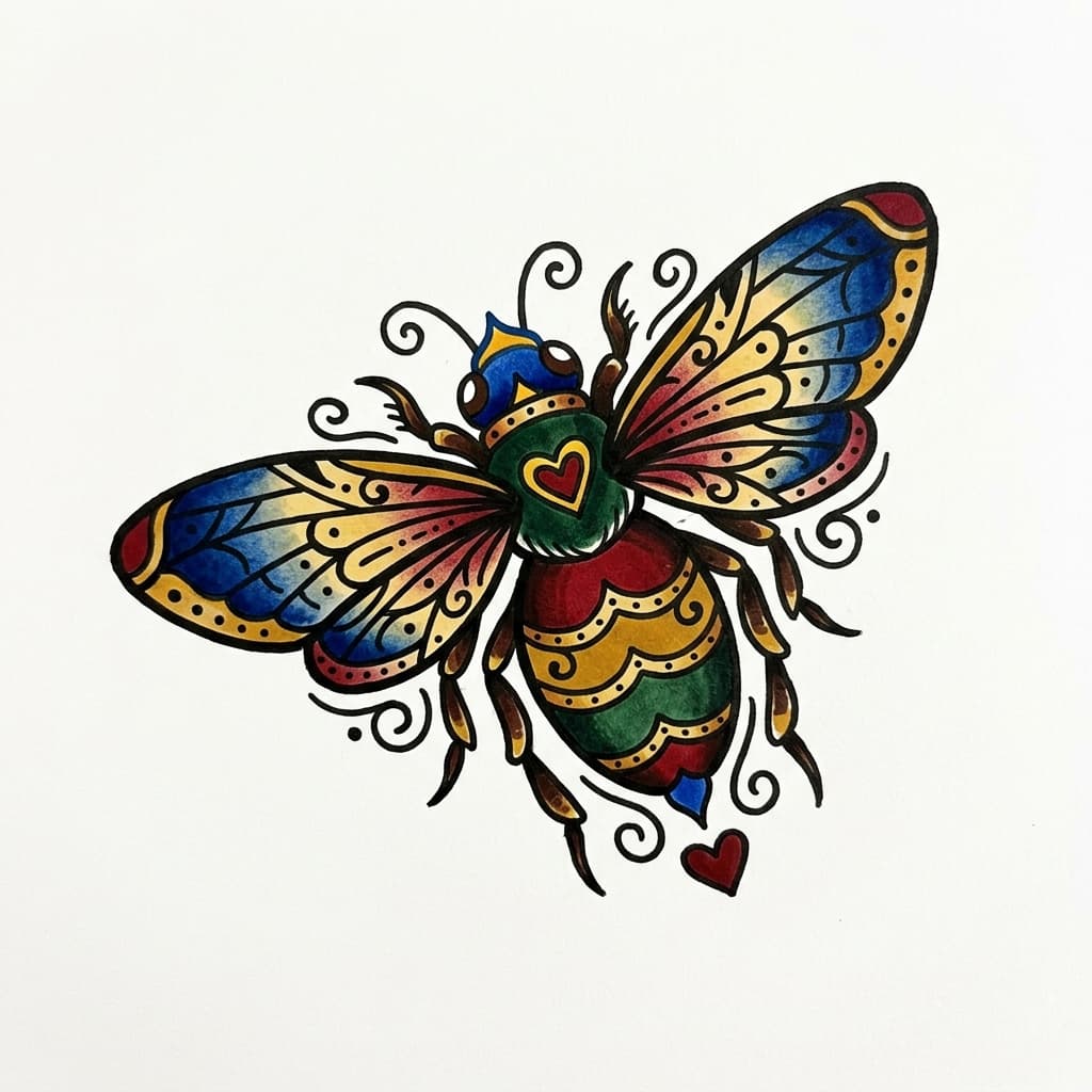 Bee Tattoos tattoo design idea 13