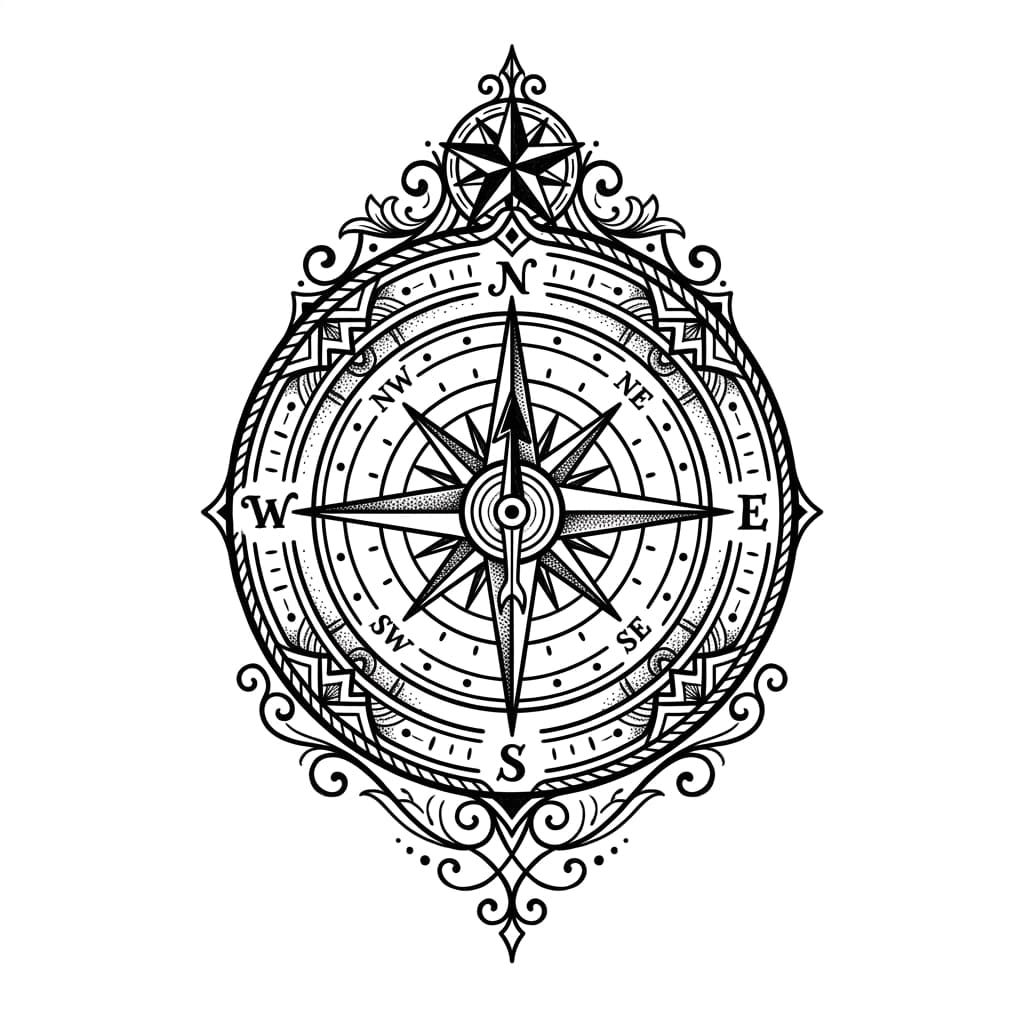 Compass Tattoos tattoo design idea 3