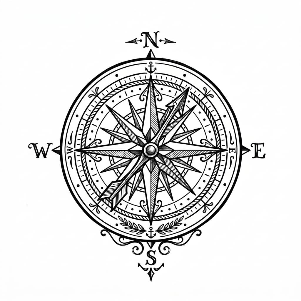 Compass Tattoos tattoo design idea 8