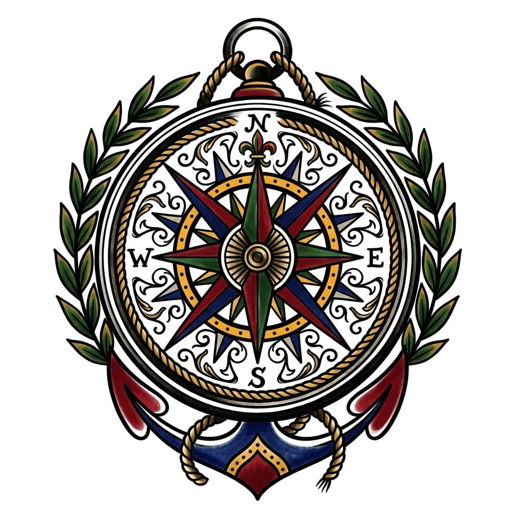 Compass Tattoos tattoo design idea 13