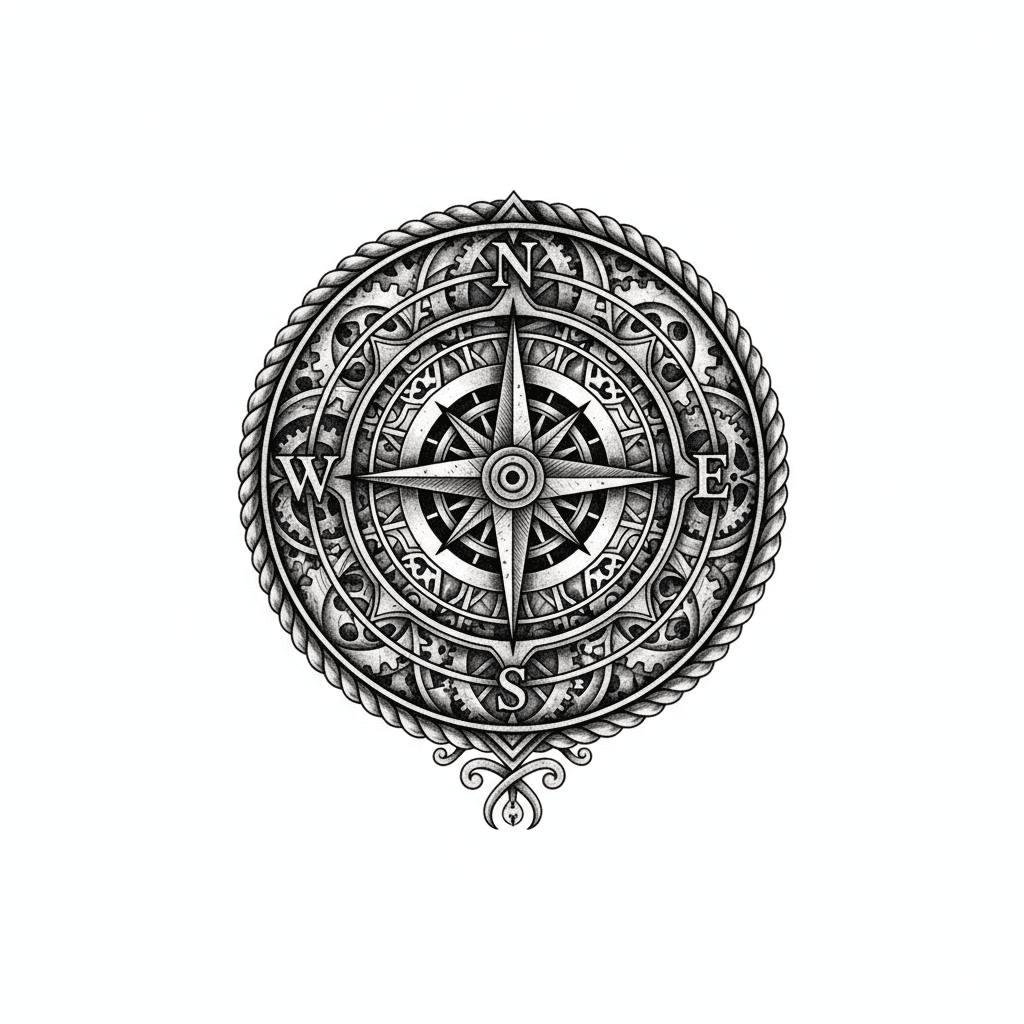 Compass Tattoos tattoo design idea 21