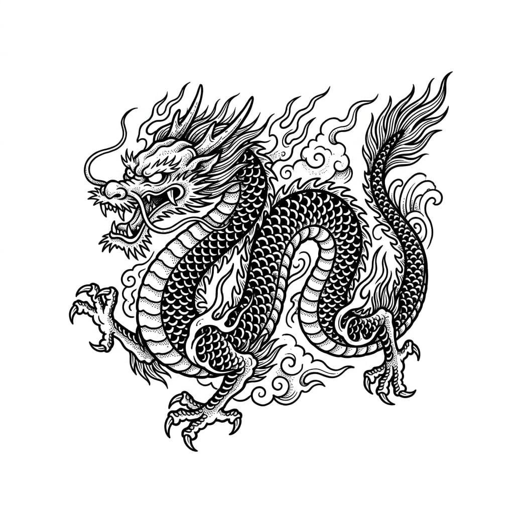 Dragon Tattoos — AI-generated design examples