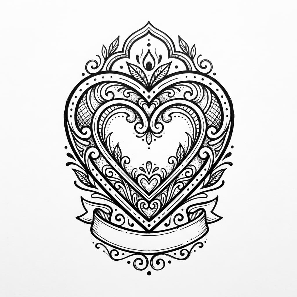 Heart Tattoos tattoo design idea 6