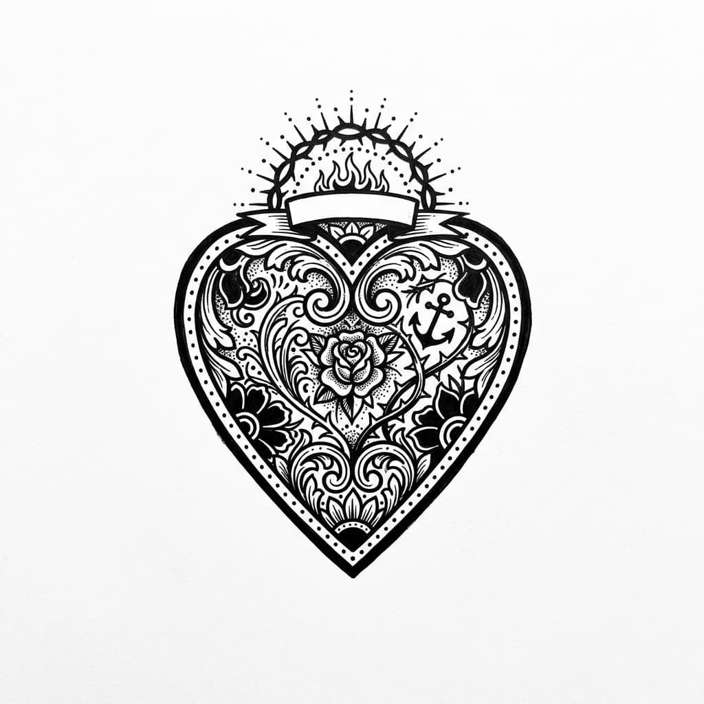 Heart Tattoos tattoo design idea 14