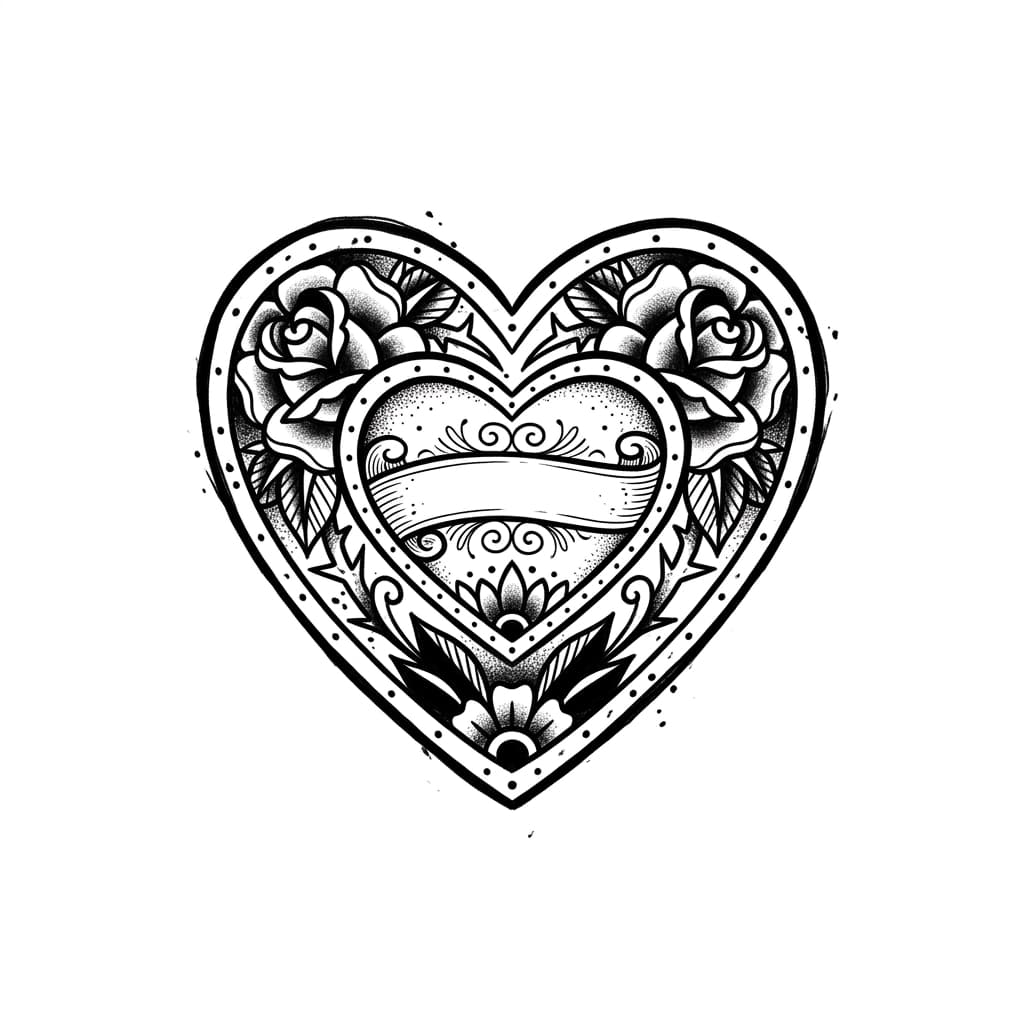 Heart Tattoos tattoo design idea 15