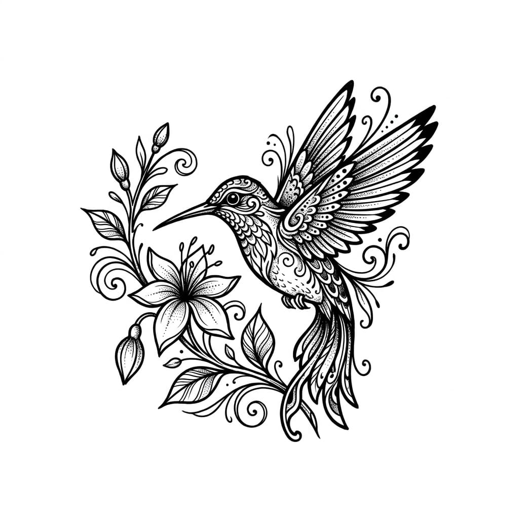 Hummingbird Tattoos — AI-generated design examples