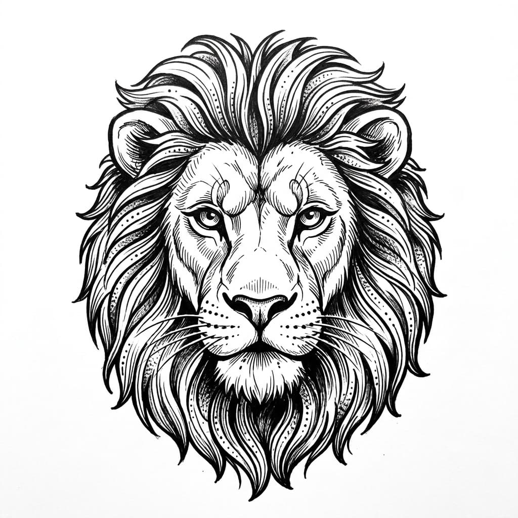 Lion Tattoos — AI-generated design examples