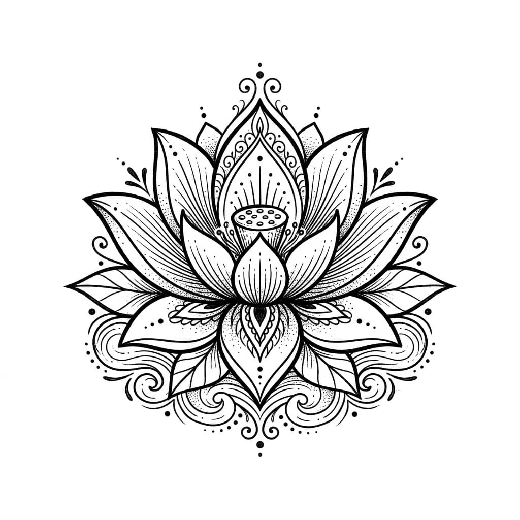 Lotus Tattoos — AI-generated design examples
