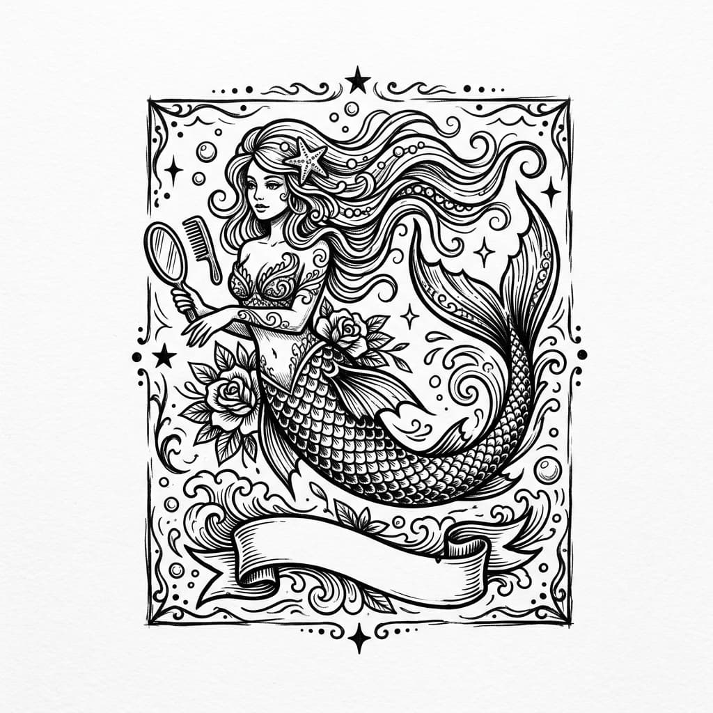 Mermaid Tattoos tattoo design idea 1