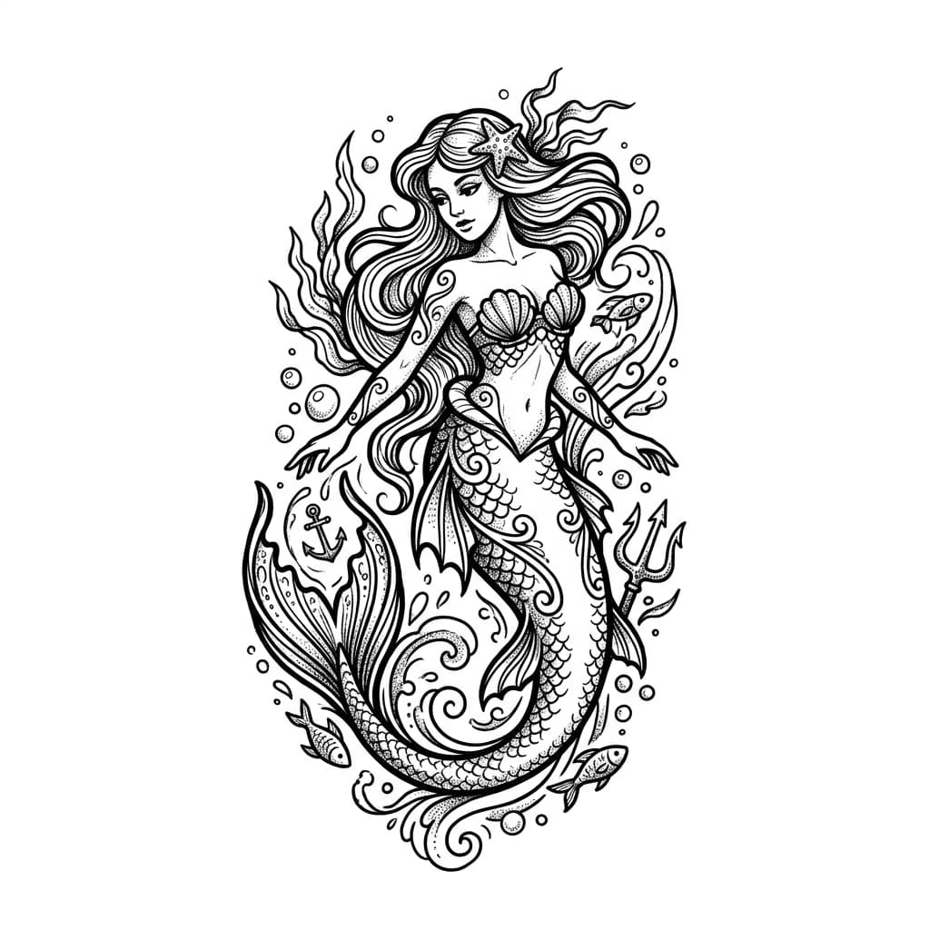 Mermaid Tattoos tattoo design idea 2