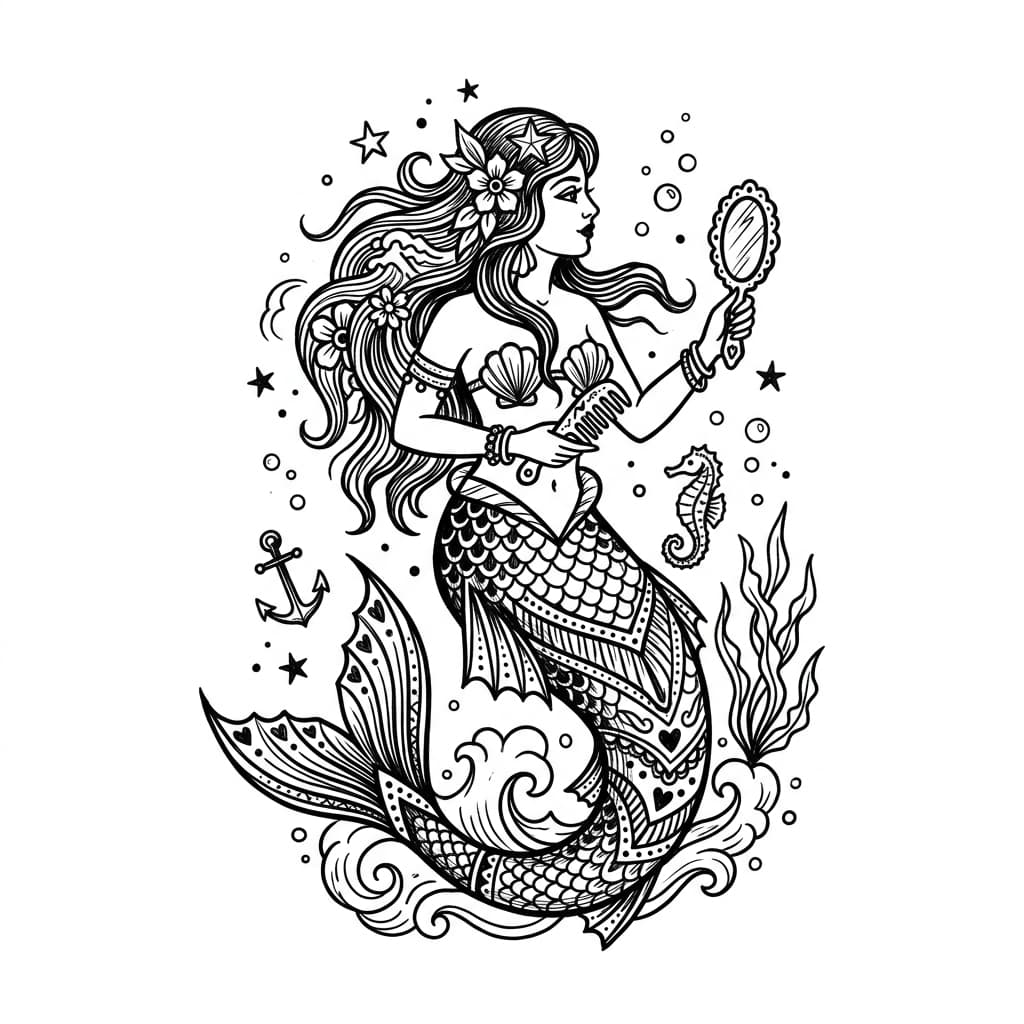 Mermaid Tattoos tattoo design idea 4