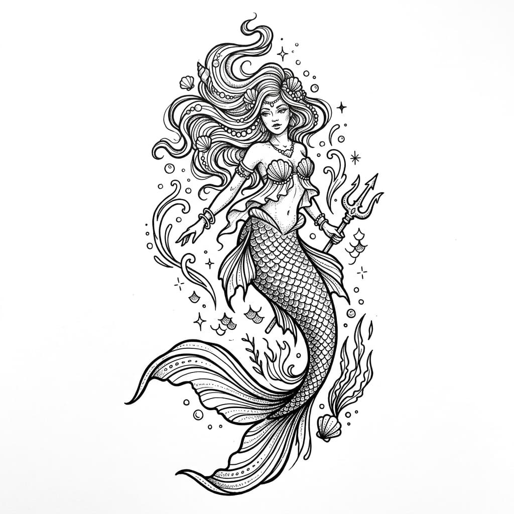 Mermaid Tattoos tattoo design idea 6