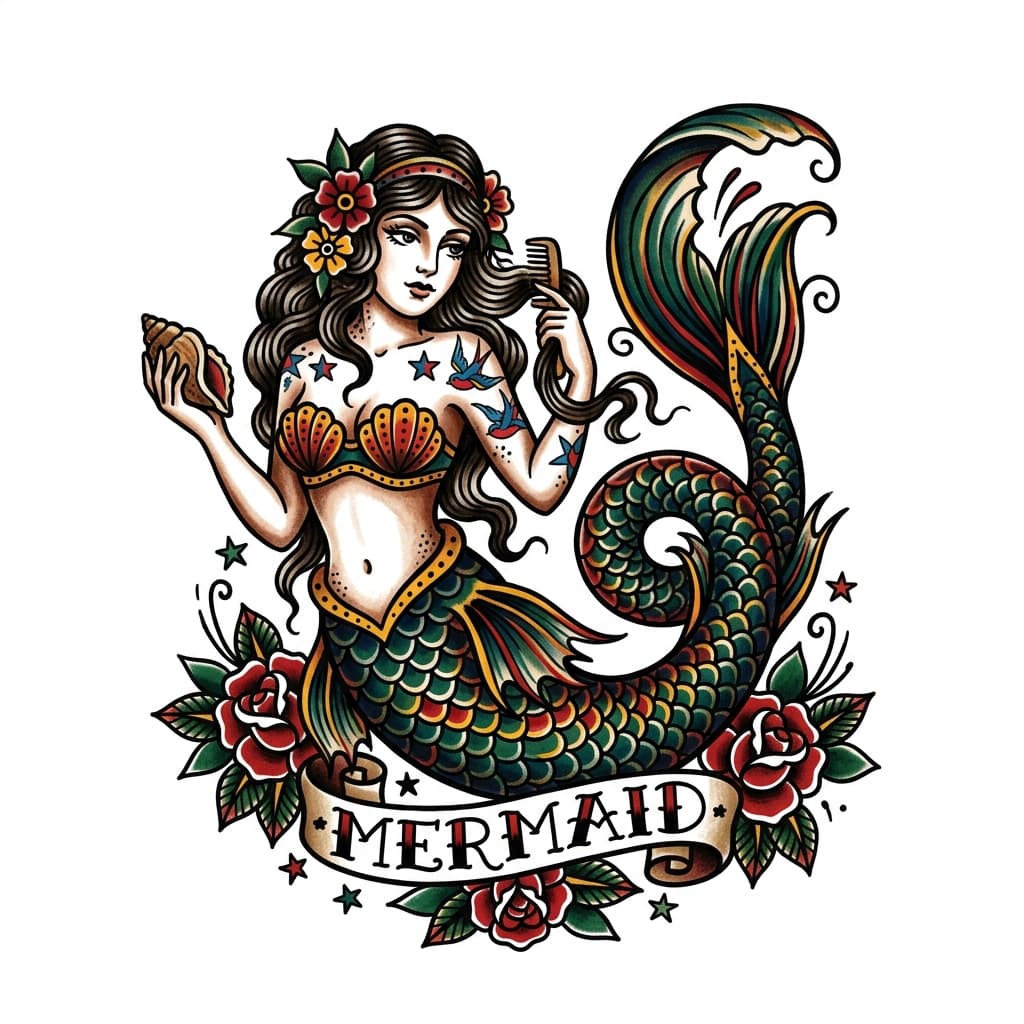 Mermaid Tattoos tattoo design idea 9