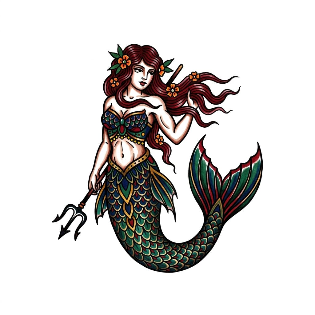 Mermaid Tattoos tattoo design idea 13