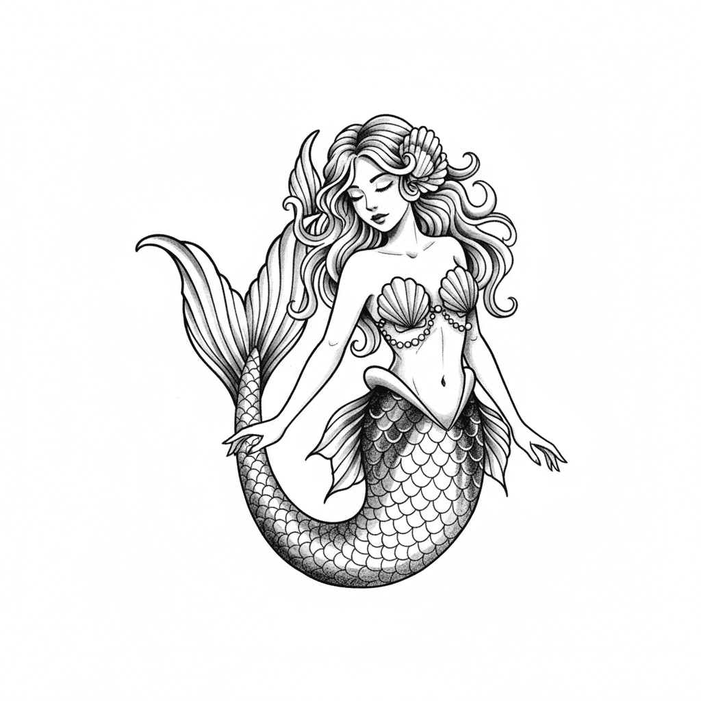 Mermaid Tattoos tattoo design idea 22