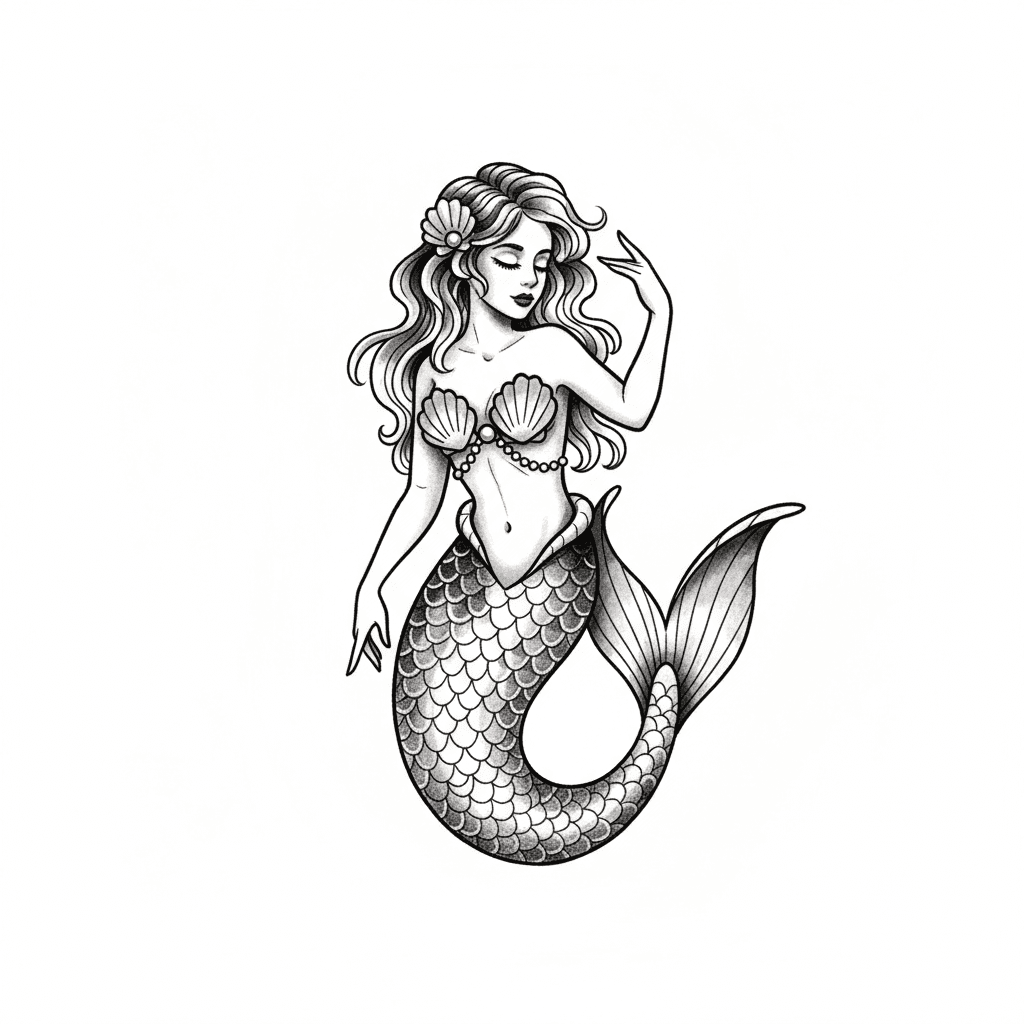 Mermaid Tattoos tattoo design idea 24
