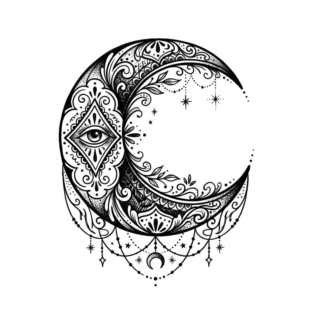 Moon Tattoos tattoo design idea 2