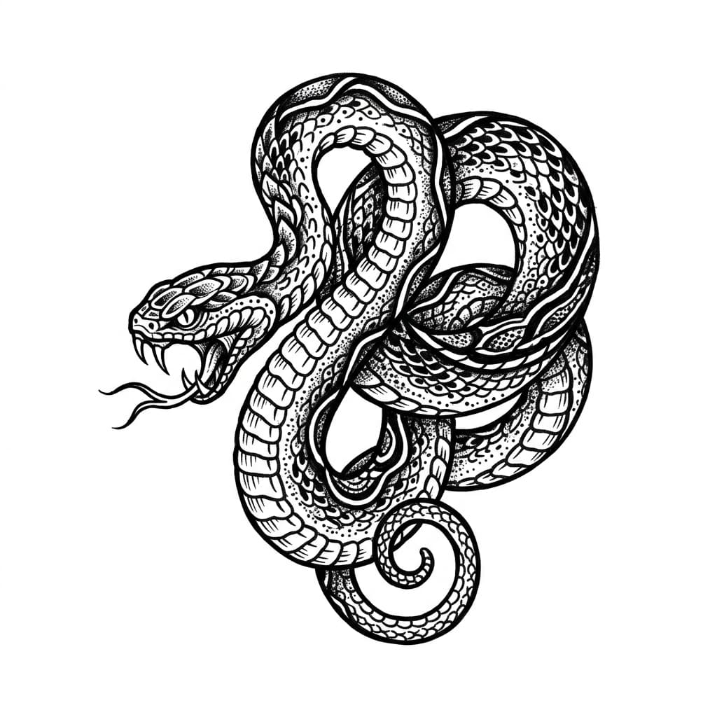 Snake Tattoos — AI-generated design examples