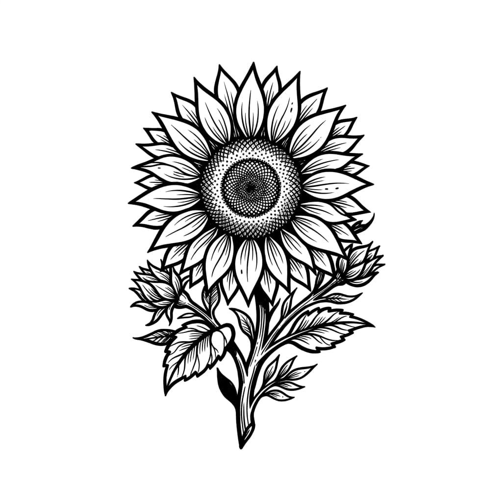 Sunflower Tattoos — AI-generated design examples
