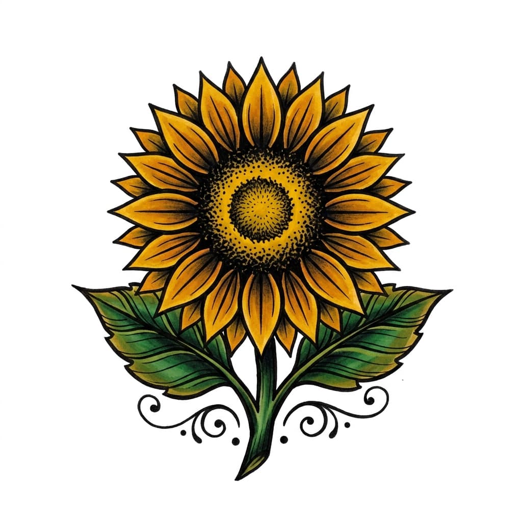 Sunflower Tattoos tattoo design idea 9