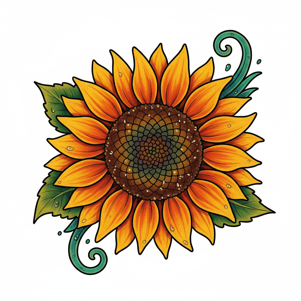 Sunflower Tattoos tattoo design idea 24