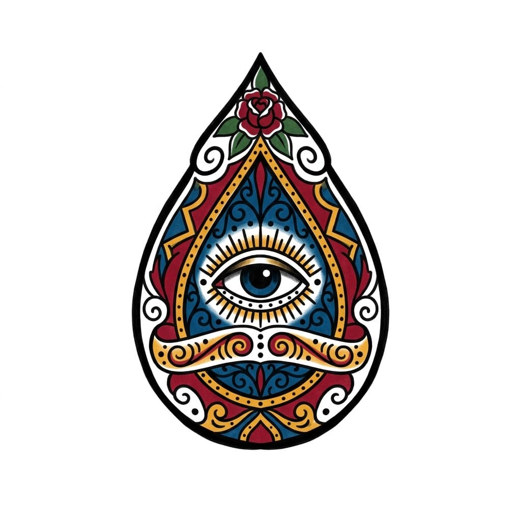 Teardrop Tattoos tattoo design idea 10