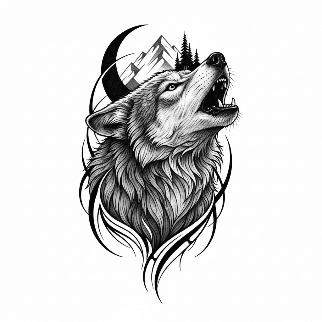 Wolf Tattoos tattoo design idea 23
