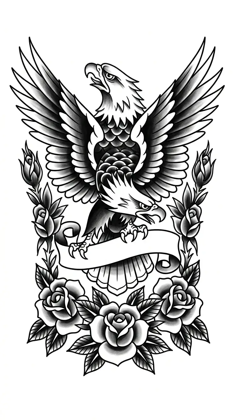 American Traditional Back Tattoos inspiration 2