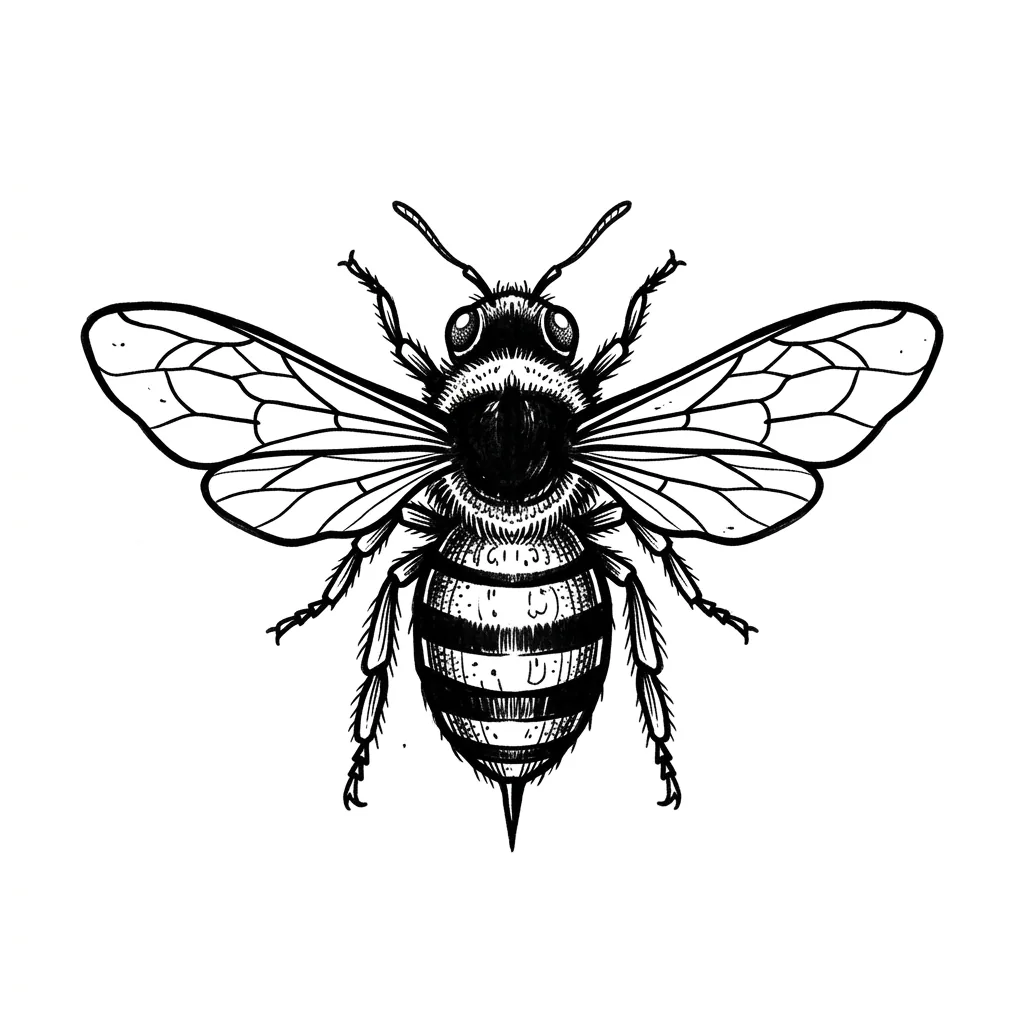 Color bee tattoo idea for collarbone