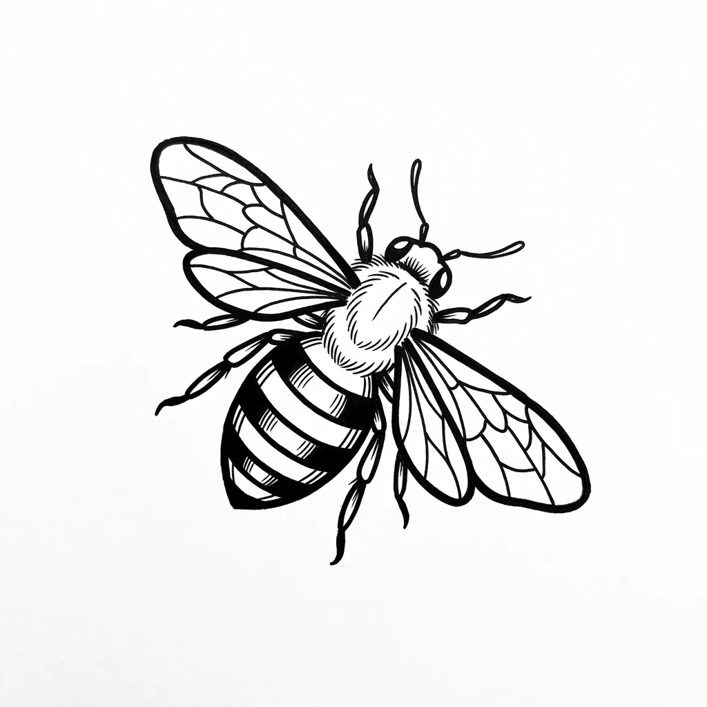 Color bee tattoo idea for collarbone