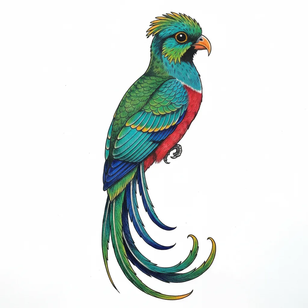 Traditional bird tattoo idea for back
