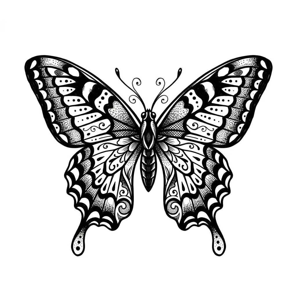 Butterfly Tattoos — AI-generated design examples