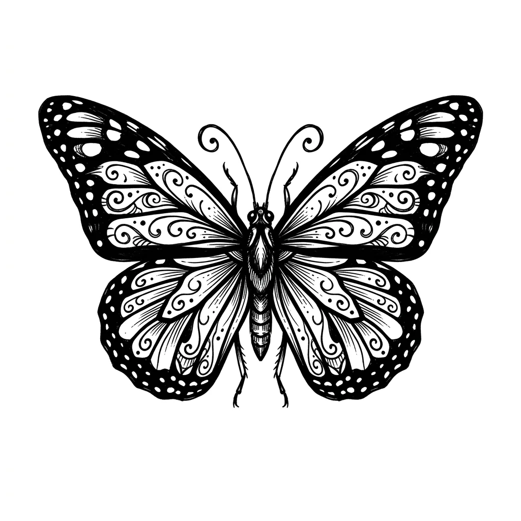 Color butterfly tattoo idea for collarbone