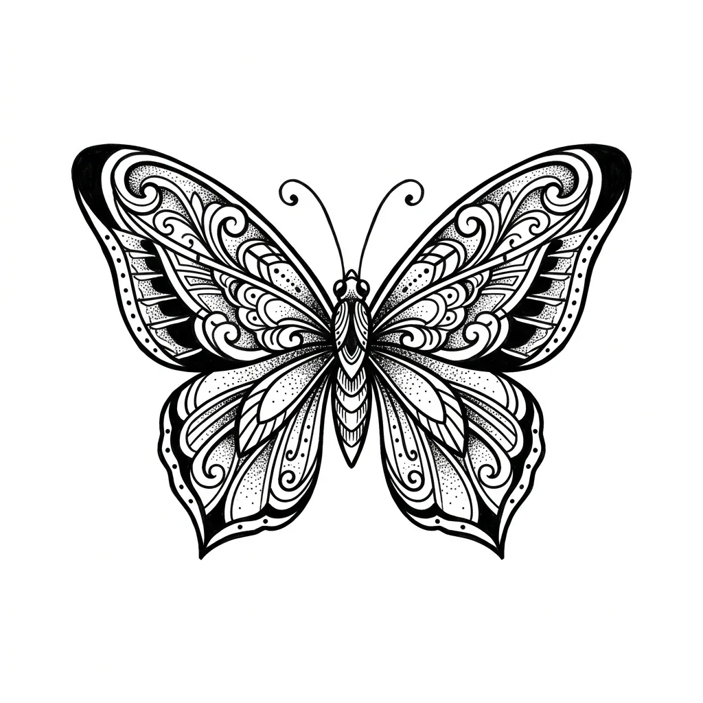 Realistic butterfly tattoo idea for shoulder