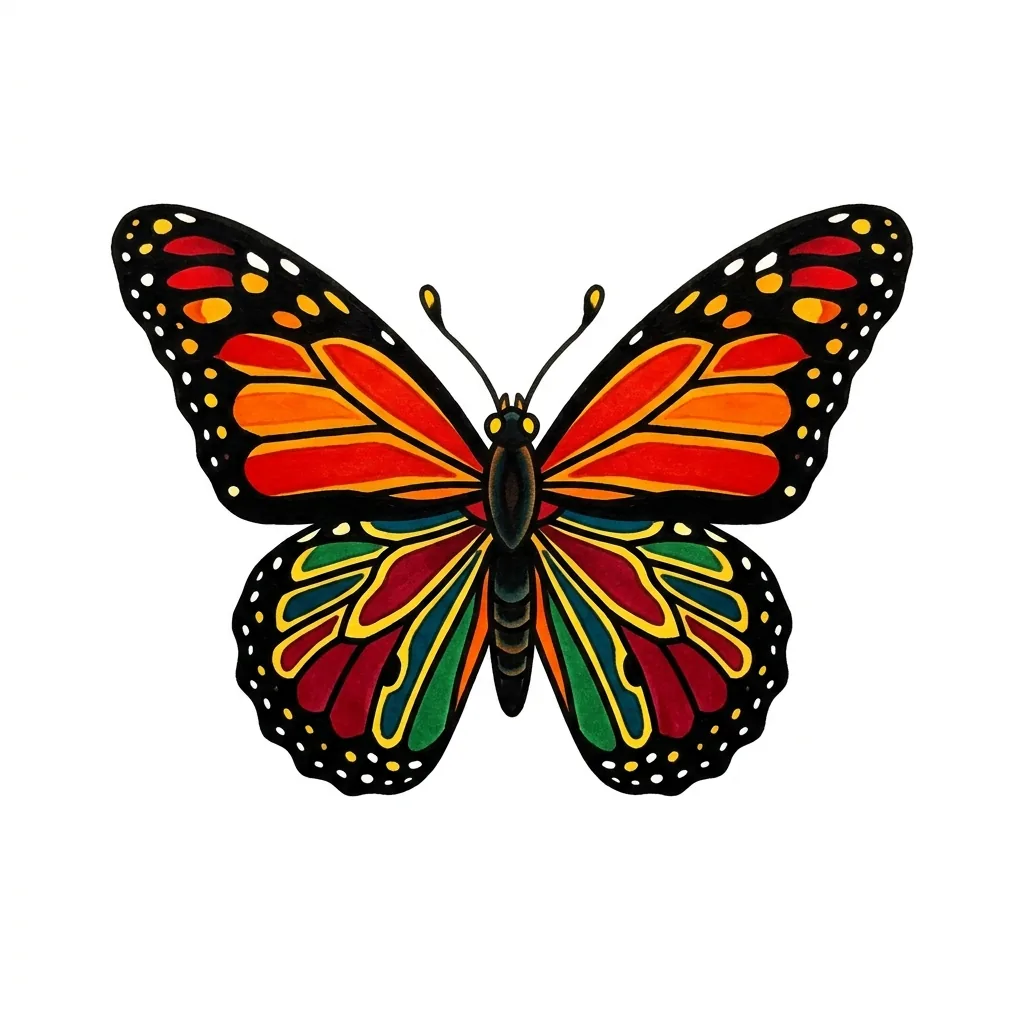 Fine-line butterfly tattoo idea for forearm