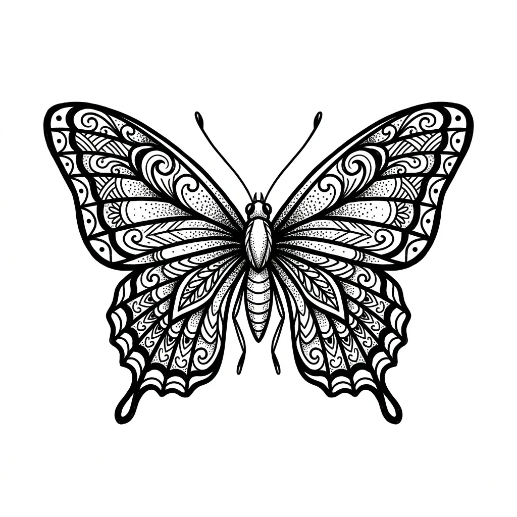 Realistic butterfly tattoo idea for shoulder