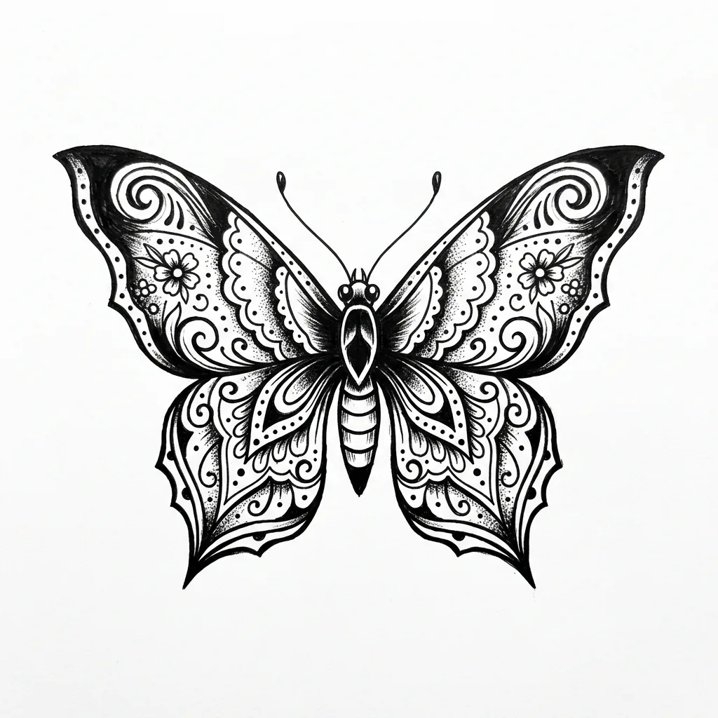 Fine-line butterfly tattoo idea for forearm