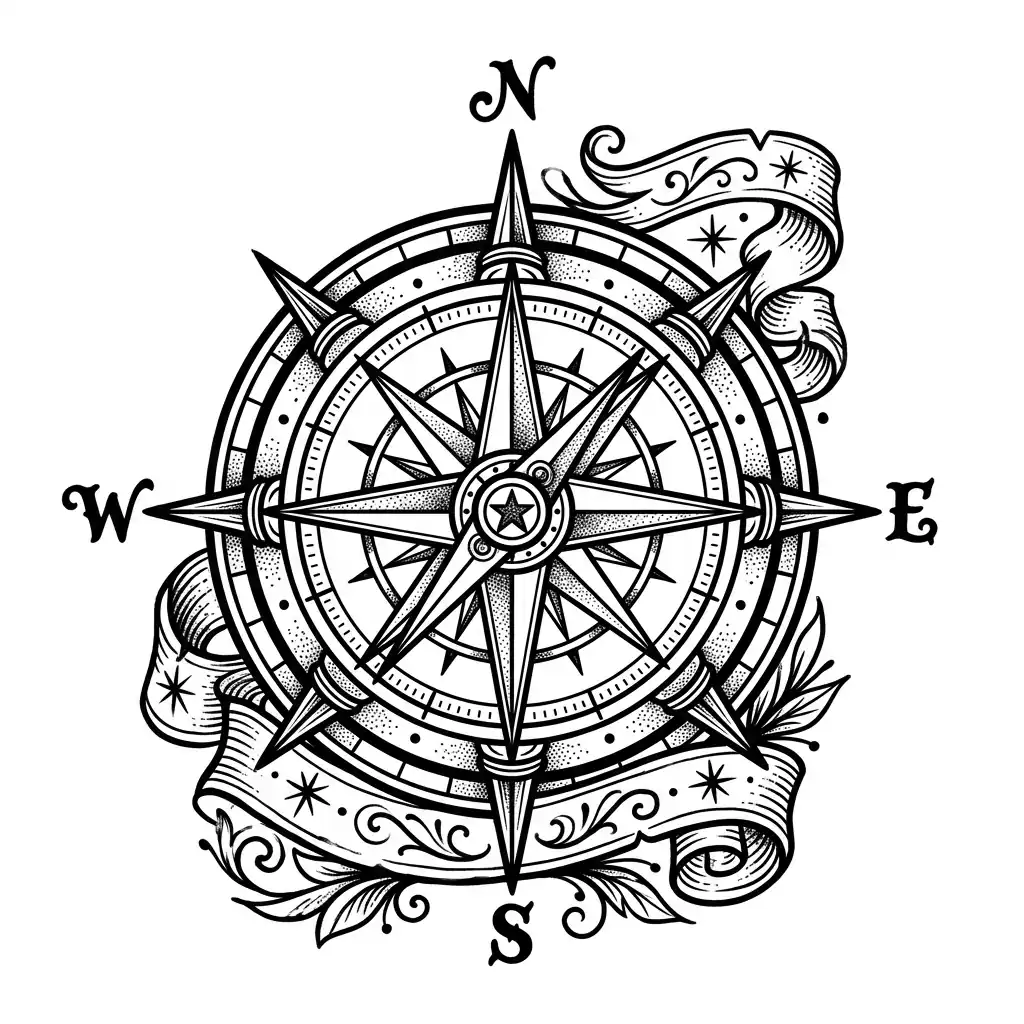Compass Tattoos inspiration 4