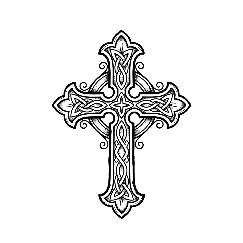 Color cross tattoo idea for collarbone