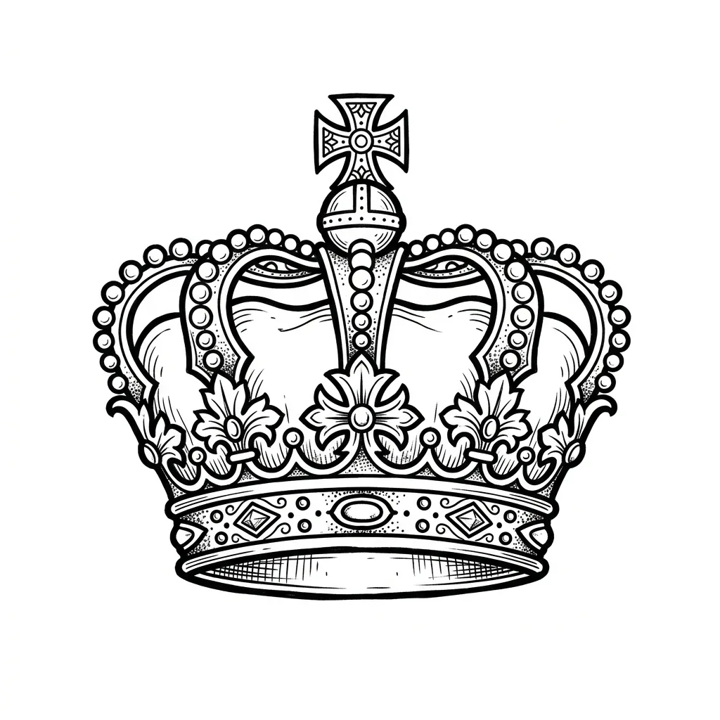 Color crown tattoo idea for collarbone
