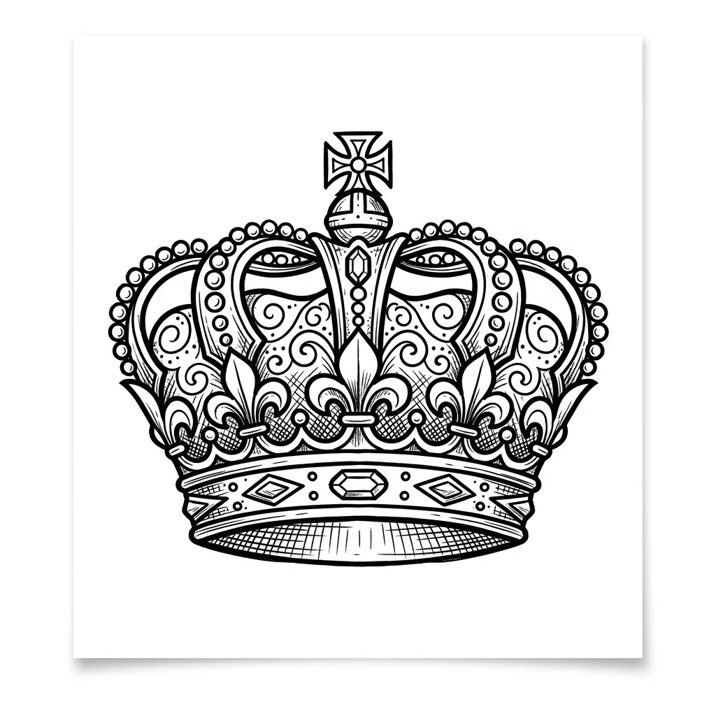 Color crown tattoo idea for collarbone