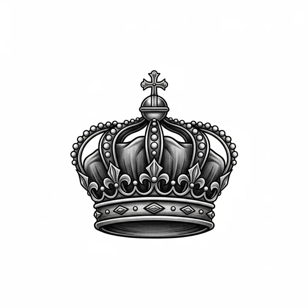 Color crown tattoo idea for collarbone