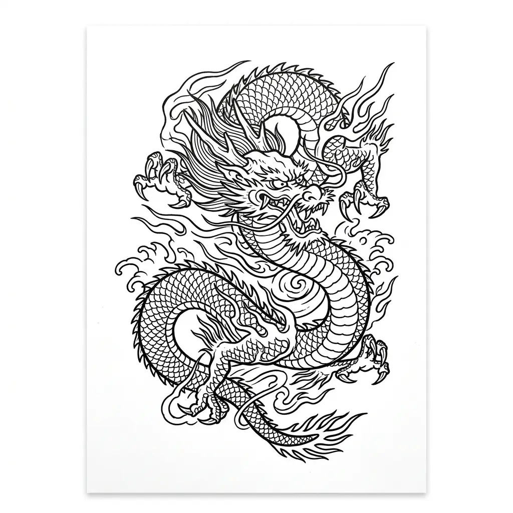 Color dragon tattoo idea for collarbone