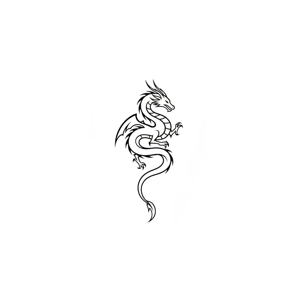 Traditional dragon tattoo idea for back