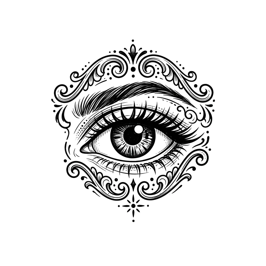 Color eye tattoo idea for collarbone