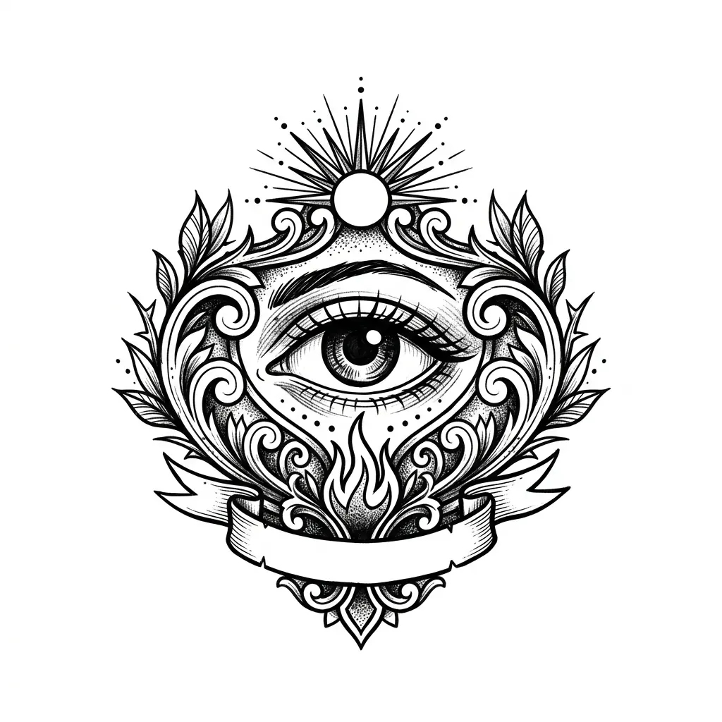 Realistic eye tattoo idea for shoulder