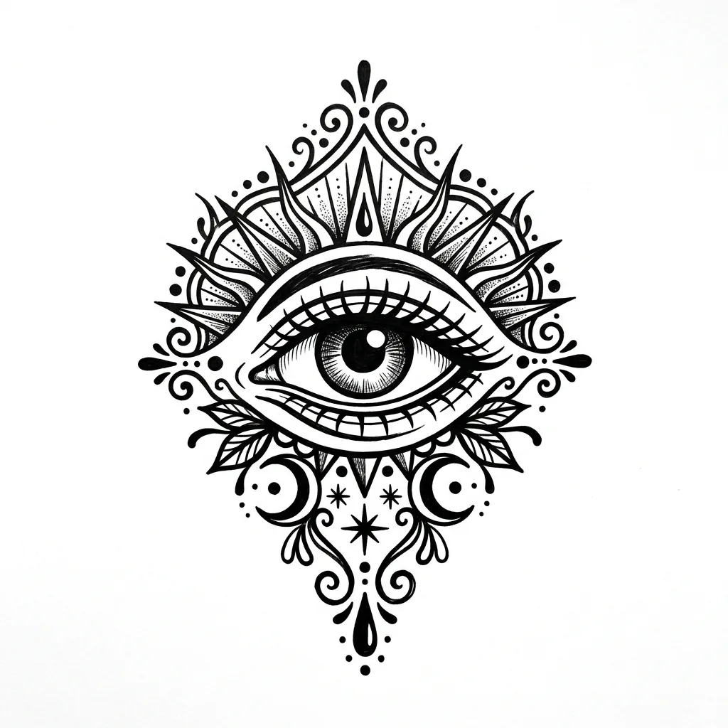 Color eye tattoo idea for collarbone