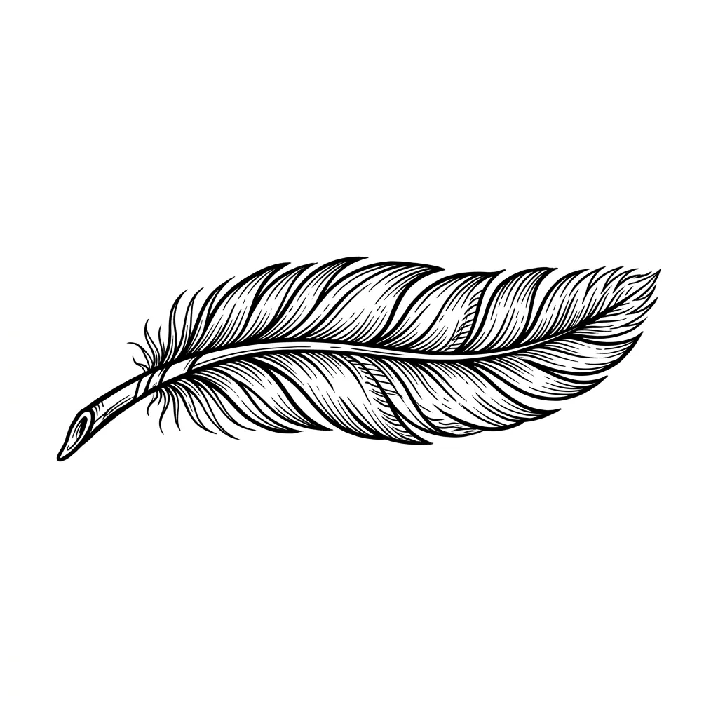 Color feather tattoo idea for collarbone