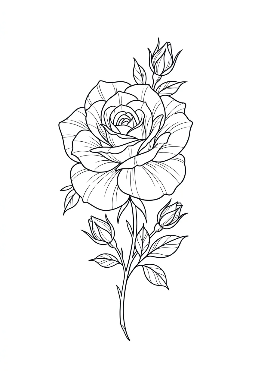 Fine Line Tattoo Stencils inspiration 1