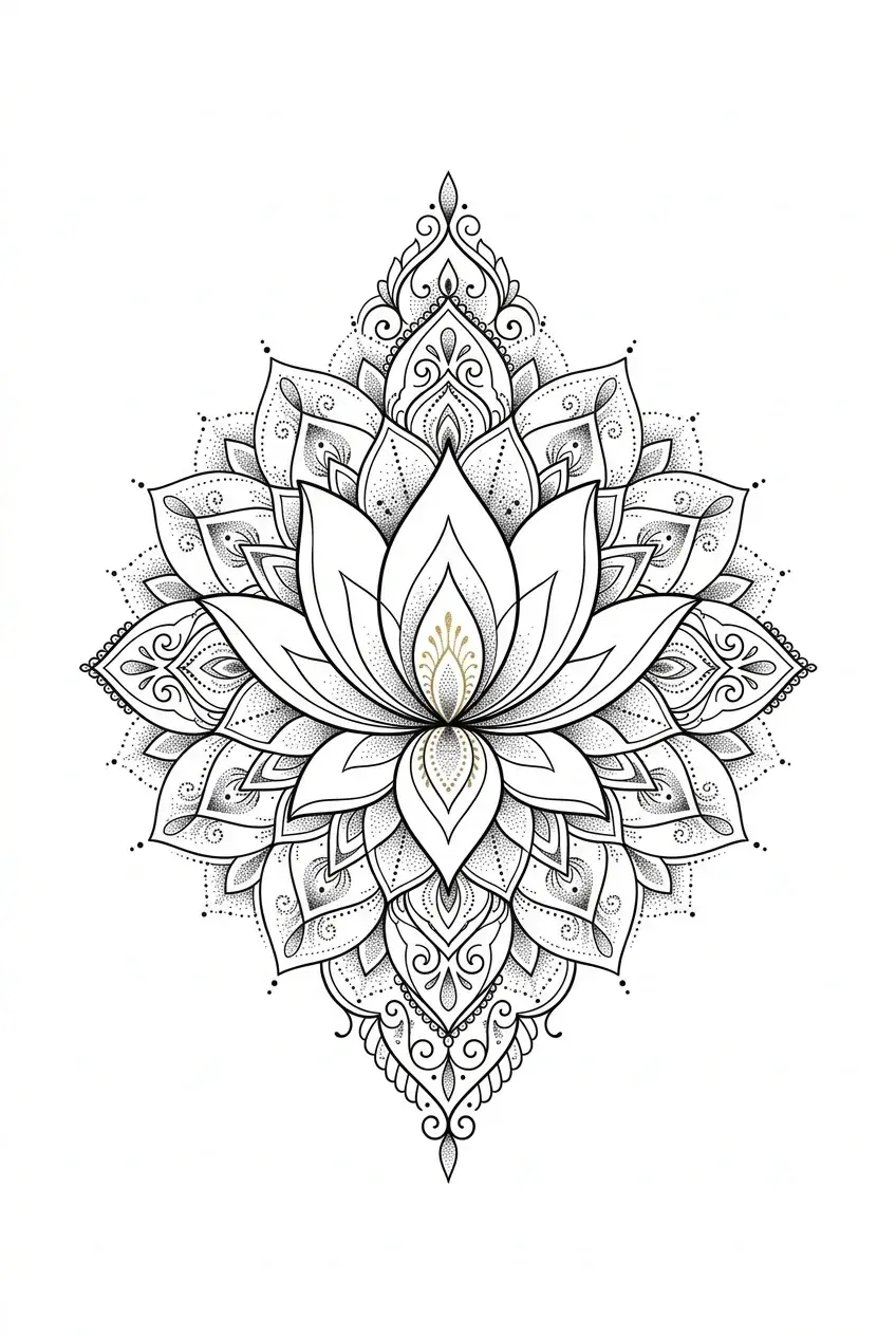 Fine Line Tattoo Stencils inspiration 4